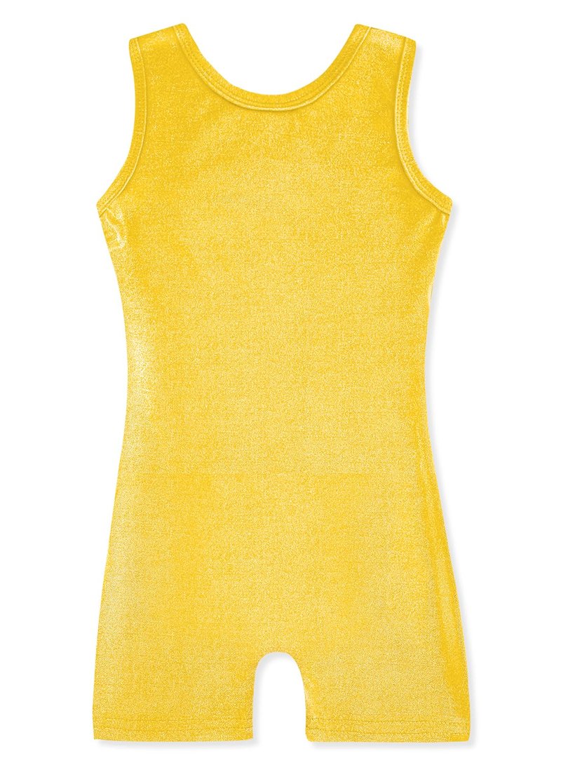 HOZIY Gymnastics Leotards for Girls Toddlers Size 7-8 Years Little Girl Biketards Unitards Dance Tumbling Outfits Solid Color Gold Glitter