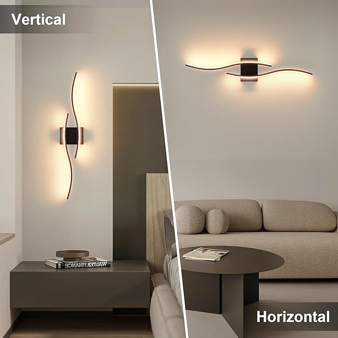 KARTOOSH Battery Operated Wall Sconces Set of Two