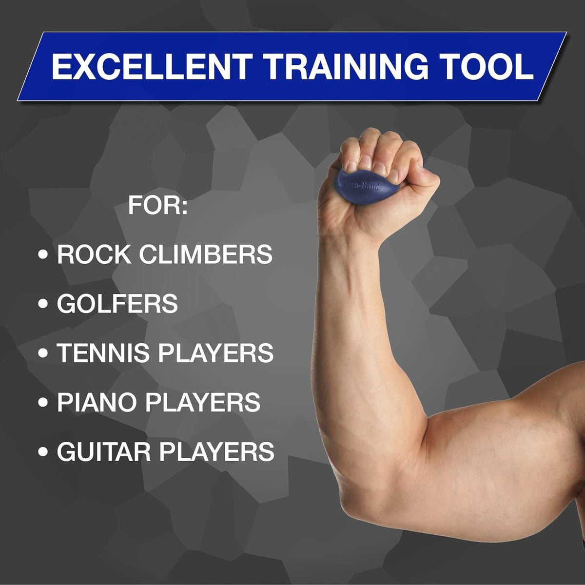 THERABAND Hand Strengthening Ball - Soft Grip Exerciser for Wrist, Finger & Forearm Therapy, Red, Beginner-Friendly