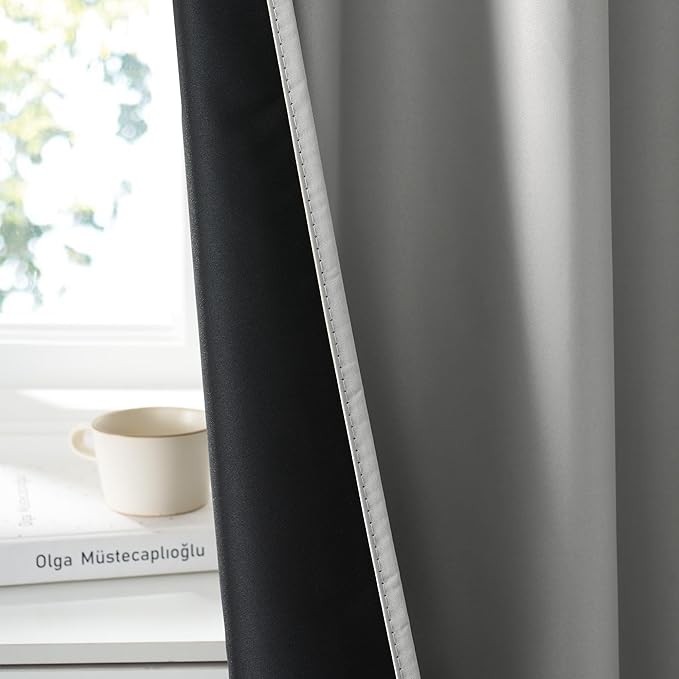 RYB HOME 100% Blackout Short Curtains