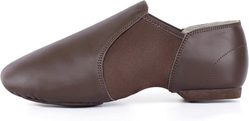Linodes Unisex Jazz Shoes - Slip-On Leather Dance Footwear for Men and Women