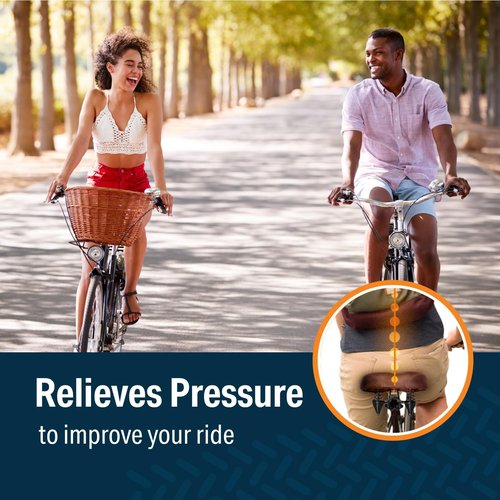 Bikeroo Wide Cruiser Saddle - Comfortable Seat for Indoor & Outdoor Bicycles - Steel Spring & Memory Foam