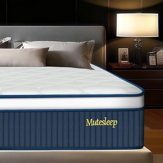 Queen Mattress 12 Inch, Medium Firm Hybrid Mattress with Memory Foam and Pocket Springs for Motion Isolation, Edge Support, Enhanced Lumbar Support