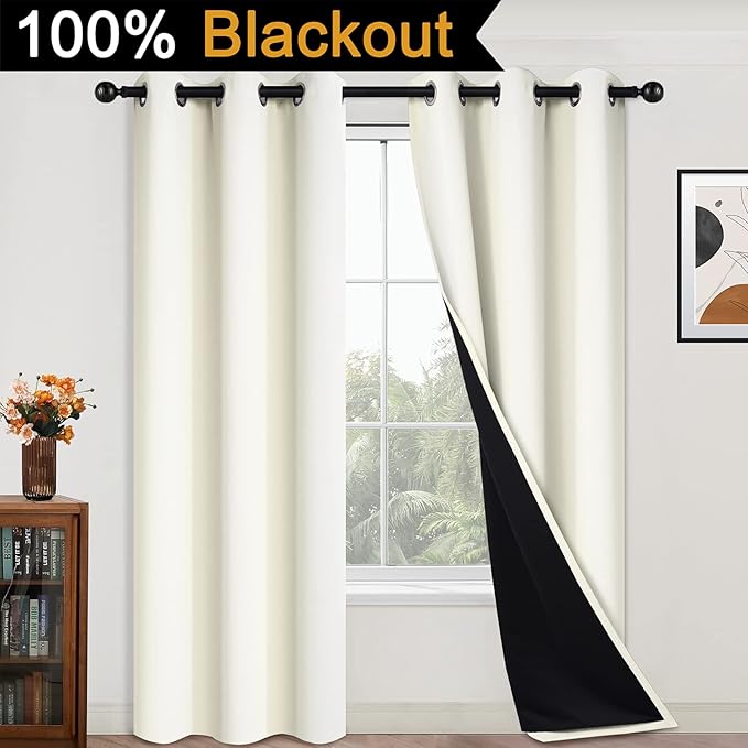 Yakamok 84 Inch Length 100% Blackout Curtains