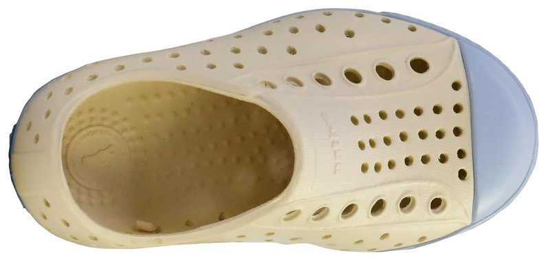 Native Shoes Unisex-Kids Jefferson Sneakers, Bone White/Skyway Blue, 5 Big Kid