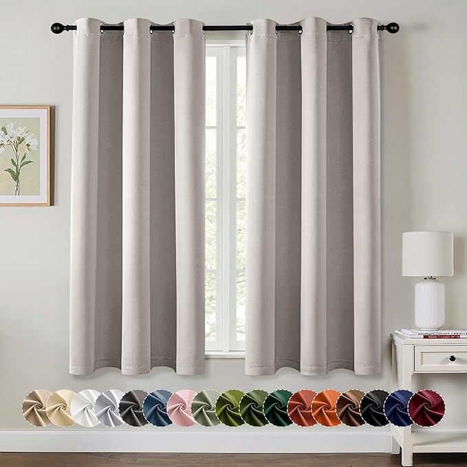 MIULEE Blackout Curtains for Bedroom Living Room 2 Panels, Thermal Insulated