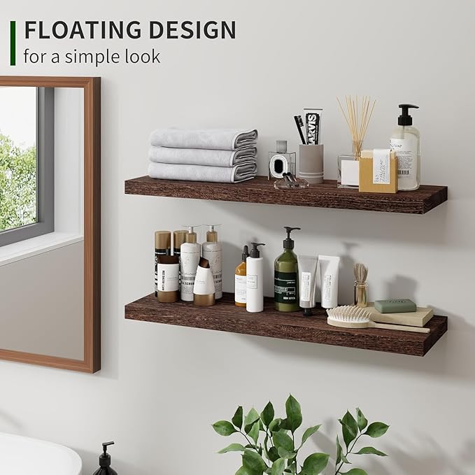 Marsmiles Wood Floating Shelves