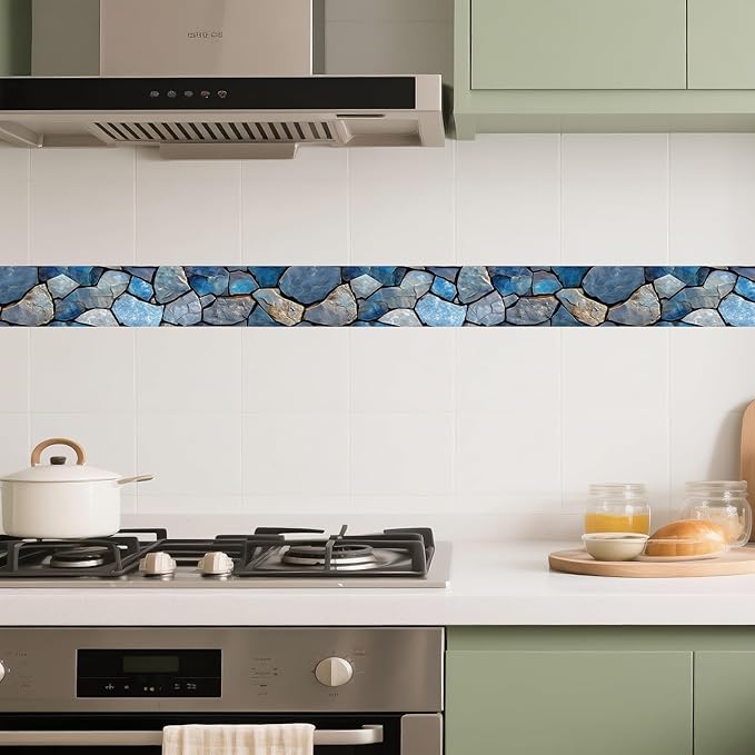 IVN Wallpaper Border Peeling and pasting Wall Stone Texture Decoration Wall
