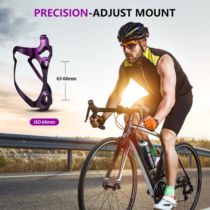 Corki Bike Water Bottle Holder, Bicycle Water Bottle Cage 1 Pack Purple