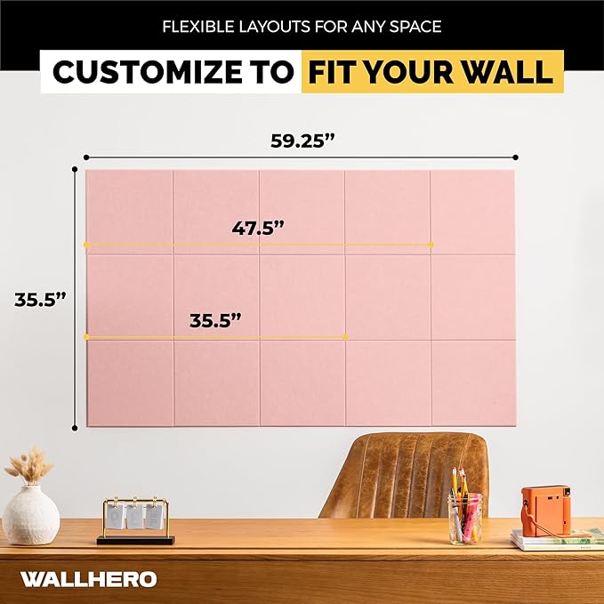 Vision Board - Cork Board for Walls, Felt Bulletin Board, Large Corkboard