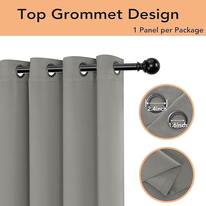 BONZER Room Divider Curtain Total Privacy Wall Wide Grommet Room Darkening