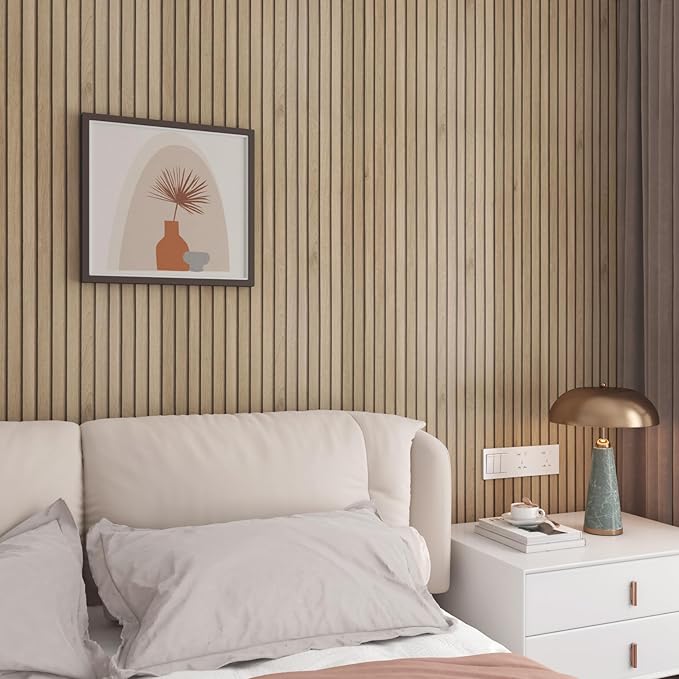 30"x160" Wood Slats Wallpaper for Bedroom Accent Walls Natural Wood Contact