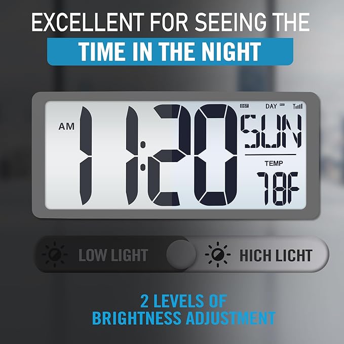 TXL 18.44" Large Amotic Digital Wall Clock