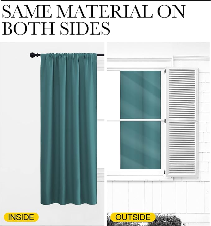 NICETOWN Bedroom Curtains, Three Pass Microfiber Noise Reducing Thermal