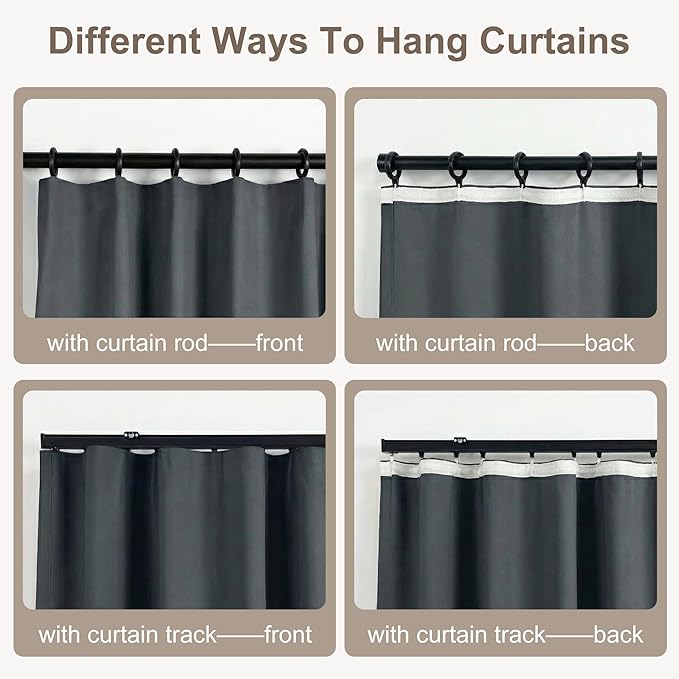 hoeflife Blackout Curtains for Bedroom Room Darkening Curtains for Living Room
