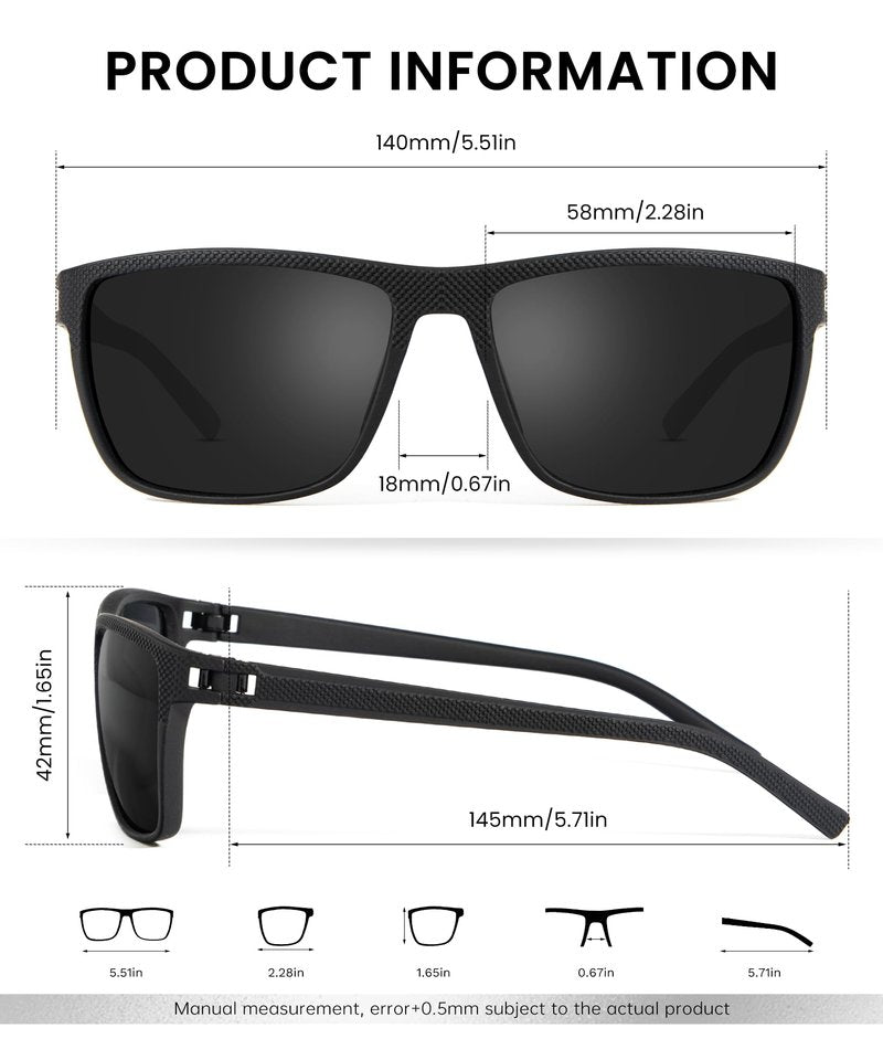 CIFOYA Sunglasses-Men Polarized Mens Sunglasses: Classic Women Sun Glasses UV Protection for Fishing Driving Golf