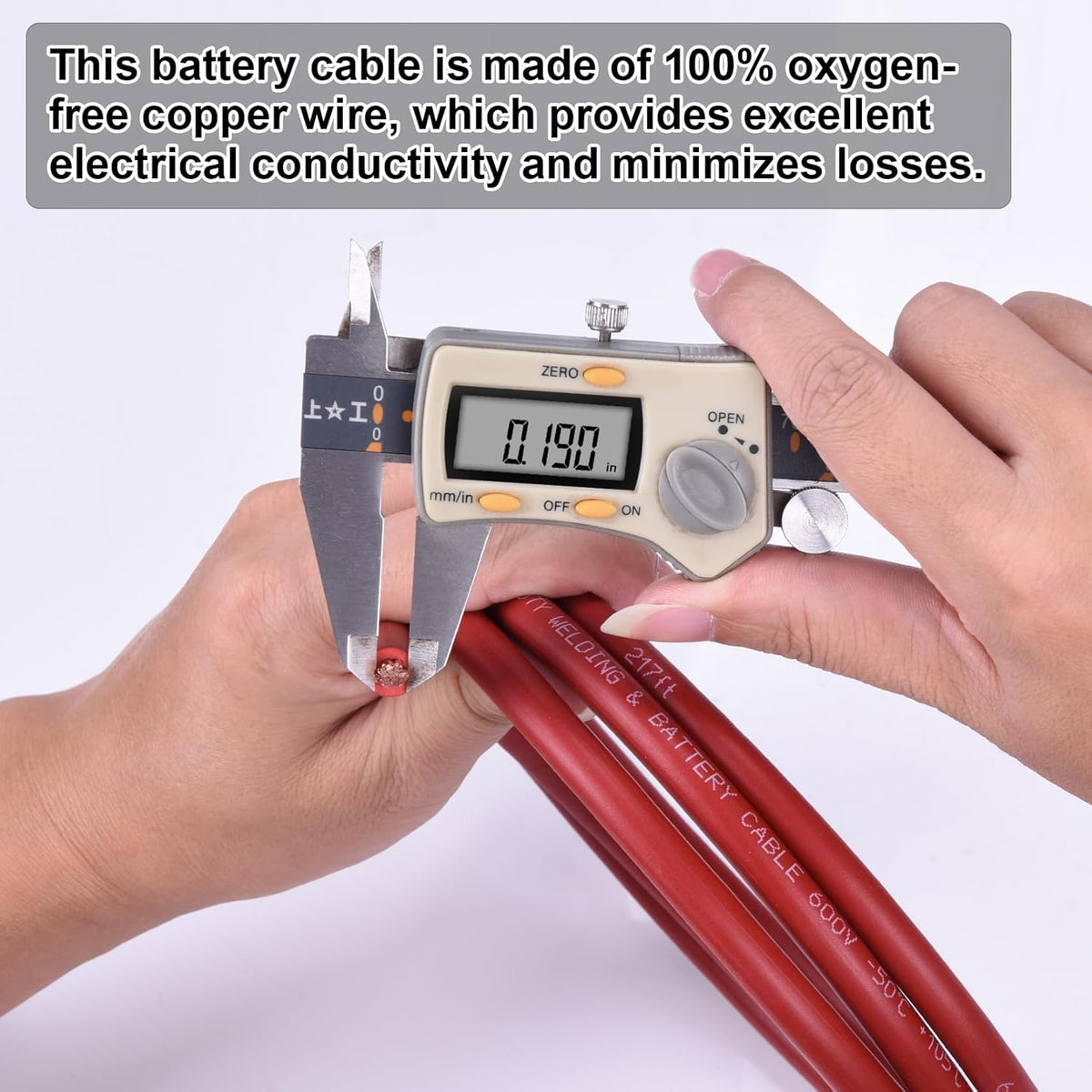 6 Gauge Battery Cable - 15FT Red & 15FT Black | Stranded Oxygen-Free Copper for Automotive & Marine Use