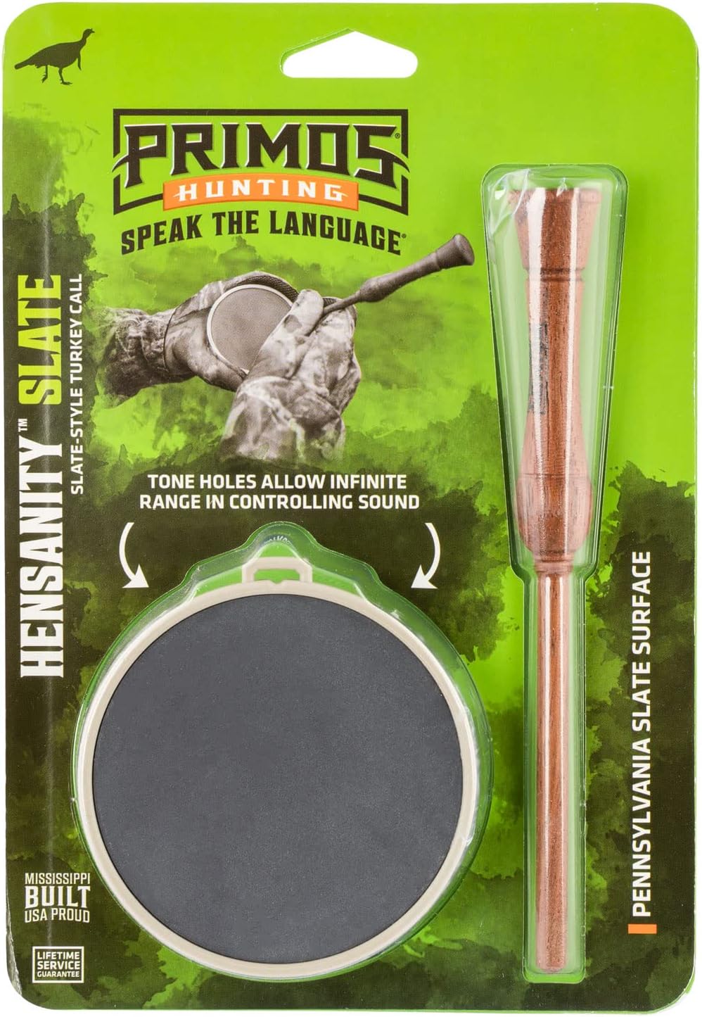 Primos Hunting Primos Hensanity Molded Slate Turkey Pot Call, Slate Surface with One-Piece Striker Turkey Call PS298
