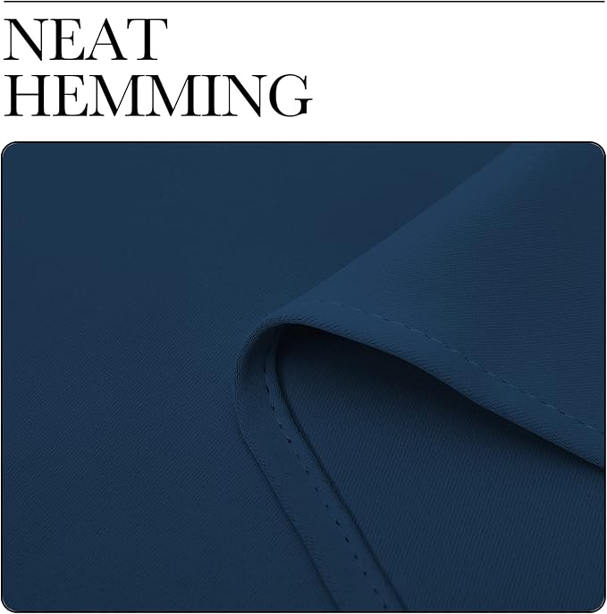 NICETOWN Bedroom Curtain Panels Blackout Draperies, Thermal Insulated Solid Grommet Blackout Curtains/Drapes (Moroccan Blue, 1 Pair, 34 by 45-inch)