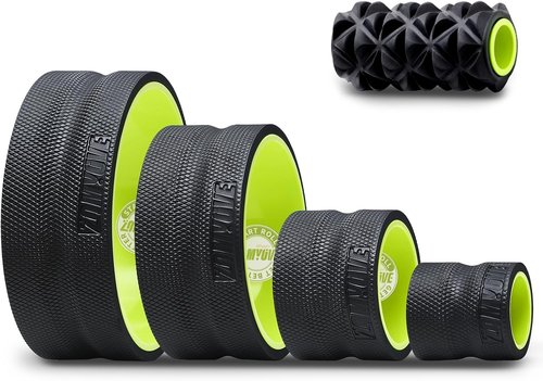 Back Roller Wheel - 5 Pack Yoga Foam Rollers for Deep Tissue Massage & Pain Relief | Green