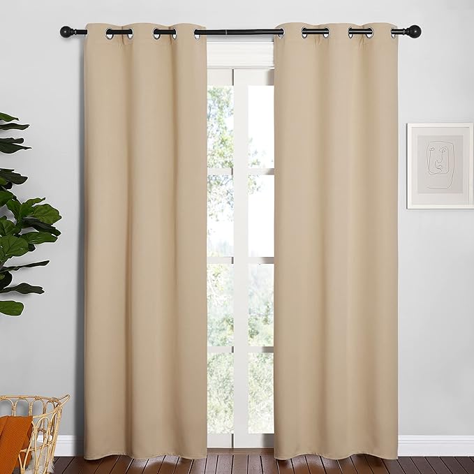 NICETOWN Room Darkening Draperies Window Curtain Panels, Thermal Insulated