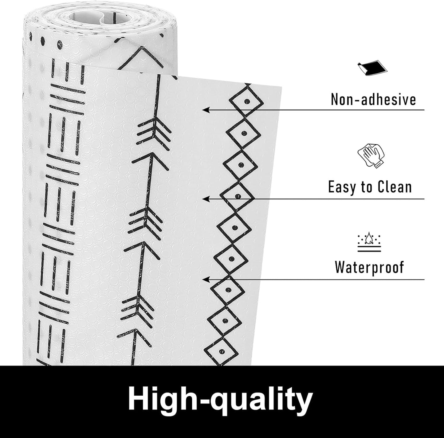 Cooyes Shelf Liner Drawer Liners, Shelf Liners for Kitchen Cabinets, Non-Adhesive Cabinet Liner, EVA Waterproof Non-Slip Refrigerator Liners for Kitchen Drawers