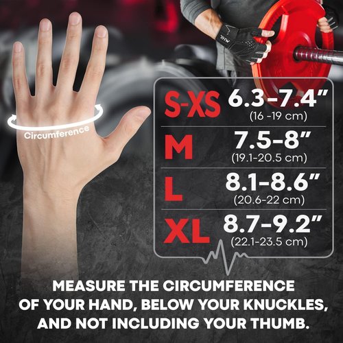 MhIL Workout Gloves for Men - Enhanced Grip Gym Gloves with Wrist Wraps for Optimal Performance