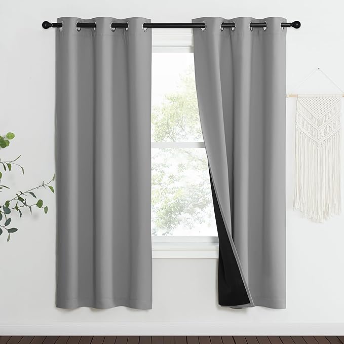 NICETOWN Full Shade Curtain Panels, Pair of Energy Smart & Noise Blocking Out