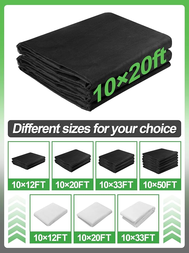 ANPHSIN Stronger Garden Mesh Netting - 10 x 20 ft PP Nanocomposite Bird Net Barrier, Mosquito Netting Screen for Outdoor Plants Vegetables Patios Balconies Terraces, Shading Rate 33% (Black)