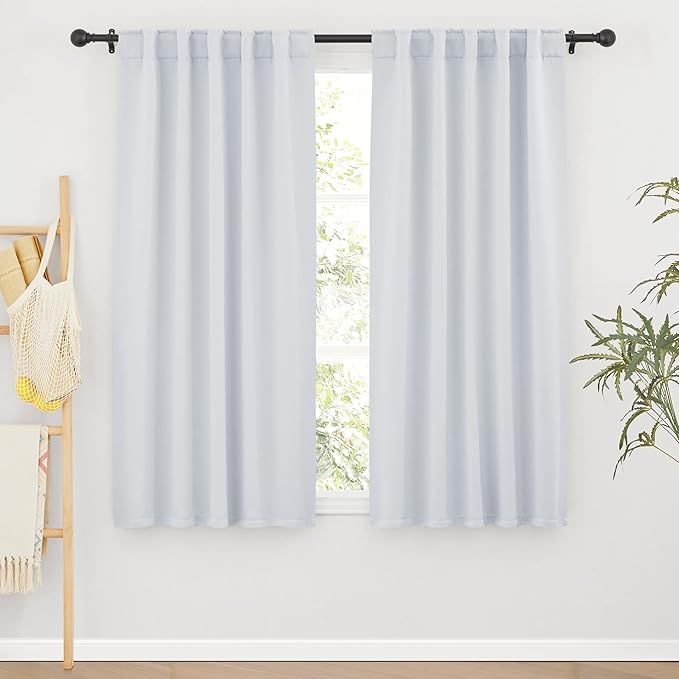 RYB HOME Room Darkening Kitchen Curtains 2 Panels Set, Thermal Insulated Small