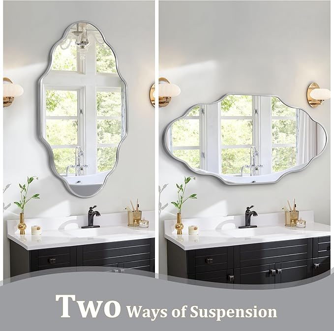 Scalloped Mirror for Bathroom