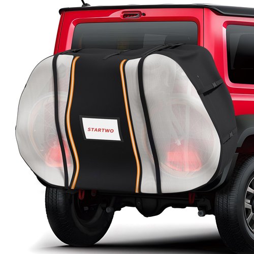 STARTWO Bike Cover for Transport on Rack, Bike Cover for Transport 1-2 Bikes, Bicycle Cover Heavy Duty Waterproof & Windproof Bike Covers Outdoor Storage with Reflective Strips