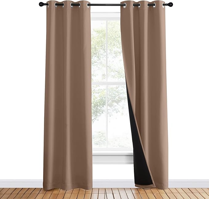 NICETOWN 100% Blackout Curtains Thermal, Noise Reduction and Privacy Curtains