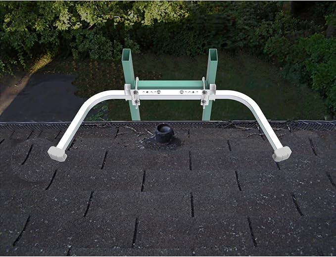 Ladder Stabilizer,Heavy Duty Aluminum Extended Ladder Accessory for Roof Gutter Guard Cleaning Tools,Ladder Stand-Off Wing Span/Wall Ladder Hooks with Non-Slip Rubber Bottom pad.(Patent)