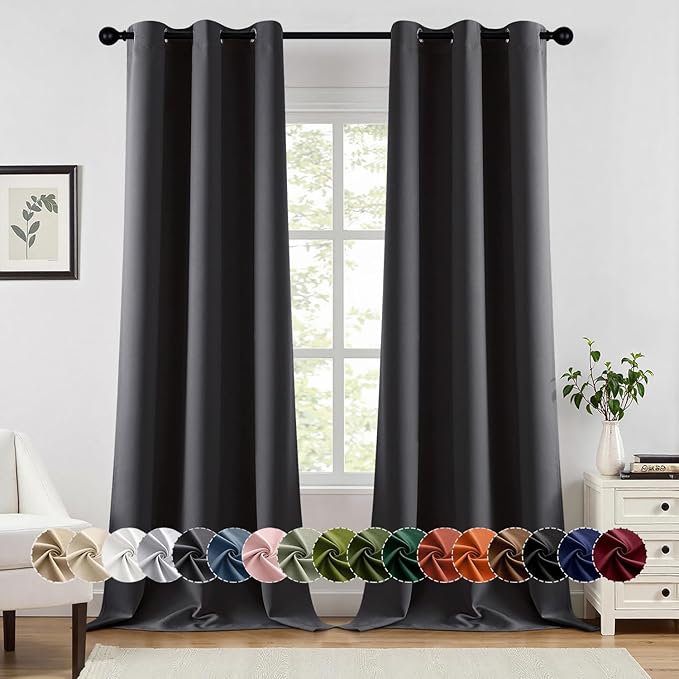MIULEE Blackout Curtains for Bedroom Living Room 2 Panels, Thermal Insulated