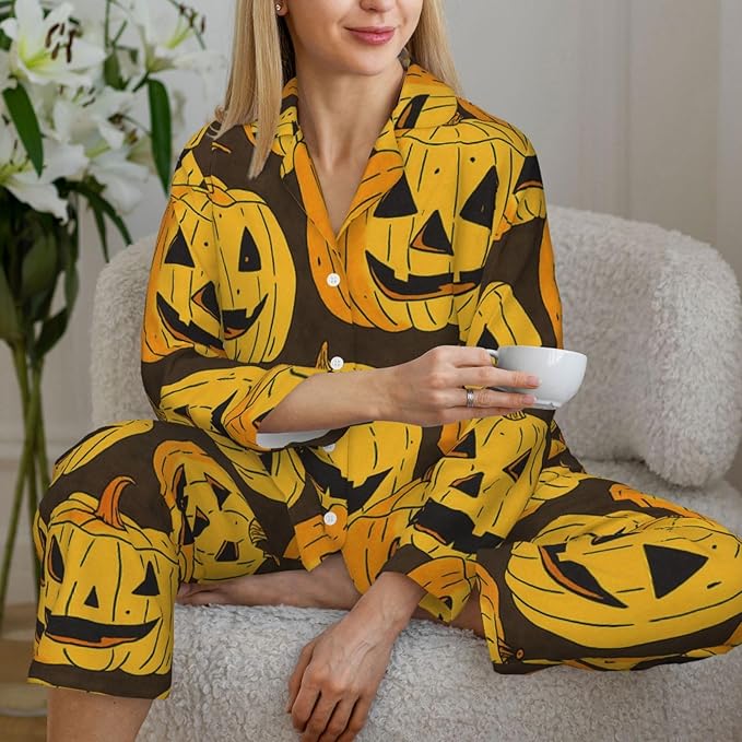 Retro Bee And Floral Women'S Pajama Sets Ultra-Soft Printed Sleepwear