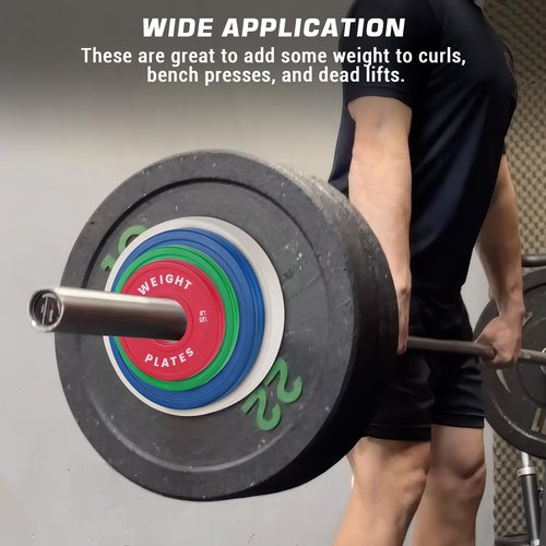 Kselythan 2" Rubber Bumper Weight Plates (Pairs/Single 1.25-55 Lbs) - Change Weight Plates Set 2 in Colored Fractional Weight Plates for Weightlifting,Home Gym Strength Training