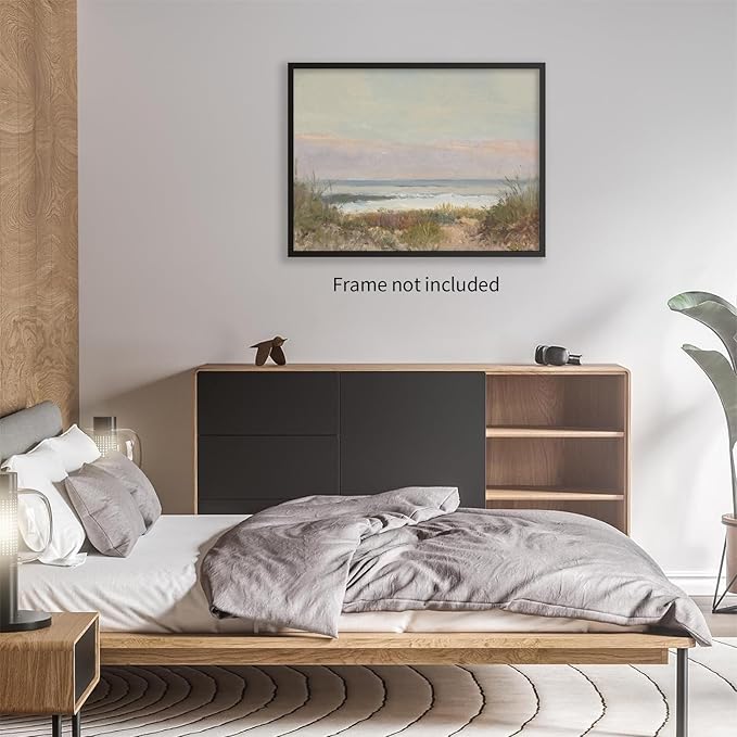 rumlud Nature Ocean Scenery Wall Art Beach Landscape Posters Vintage Coastal