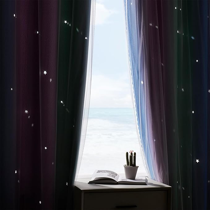 XiDi Blackout Curtains for Girls Kids Bedroom