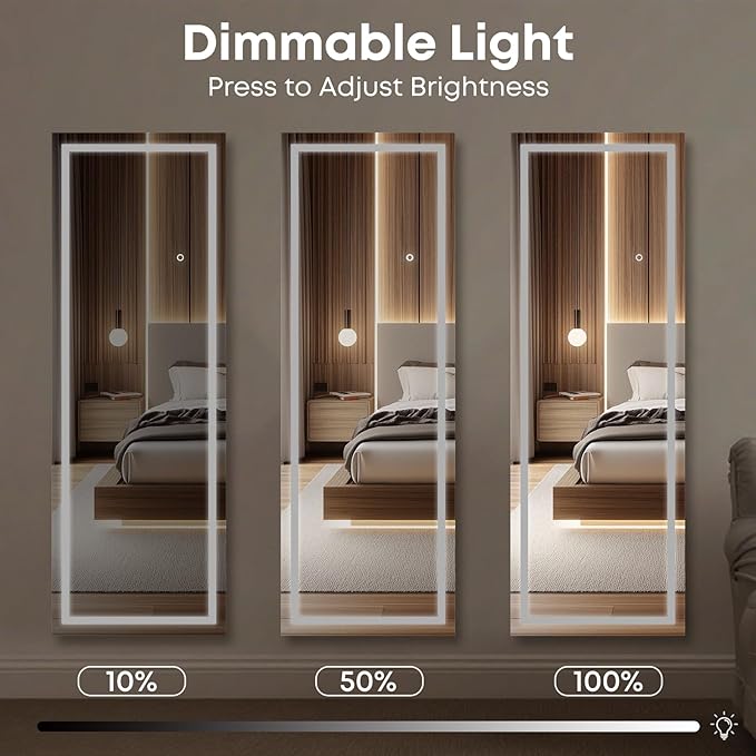 64" x 21" Full Length LED Floor Mirror