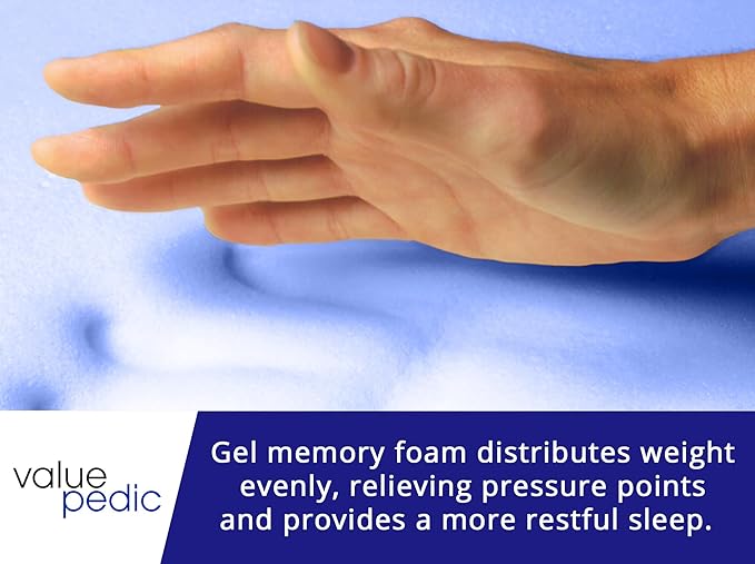 Full Size 8-Inch Gel Memory Foam Mattress, Comfortable with Pressure Relieving Ergonomic Support, Breathable Soft Fabric Cover, Fiberglass Free, Mattress in a Box