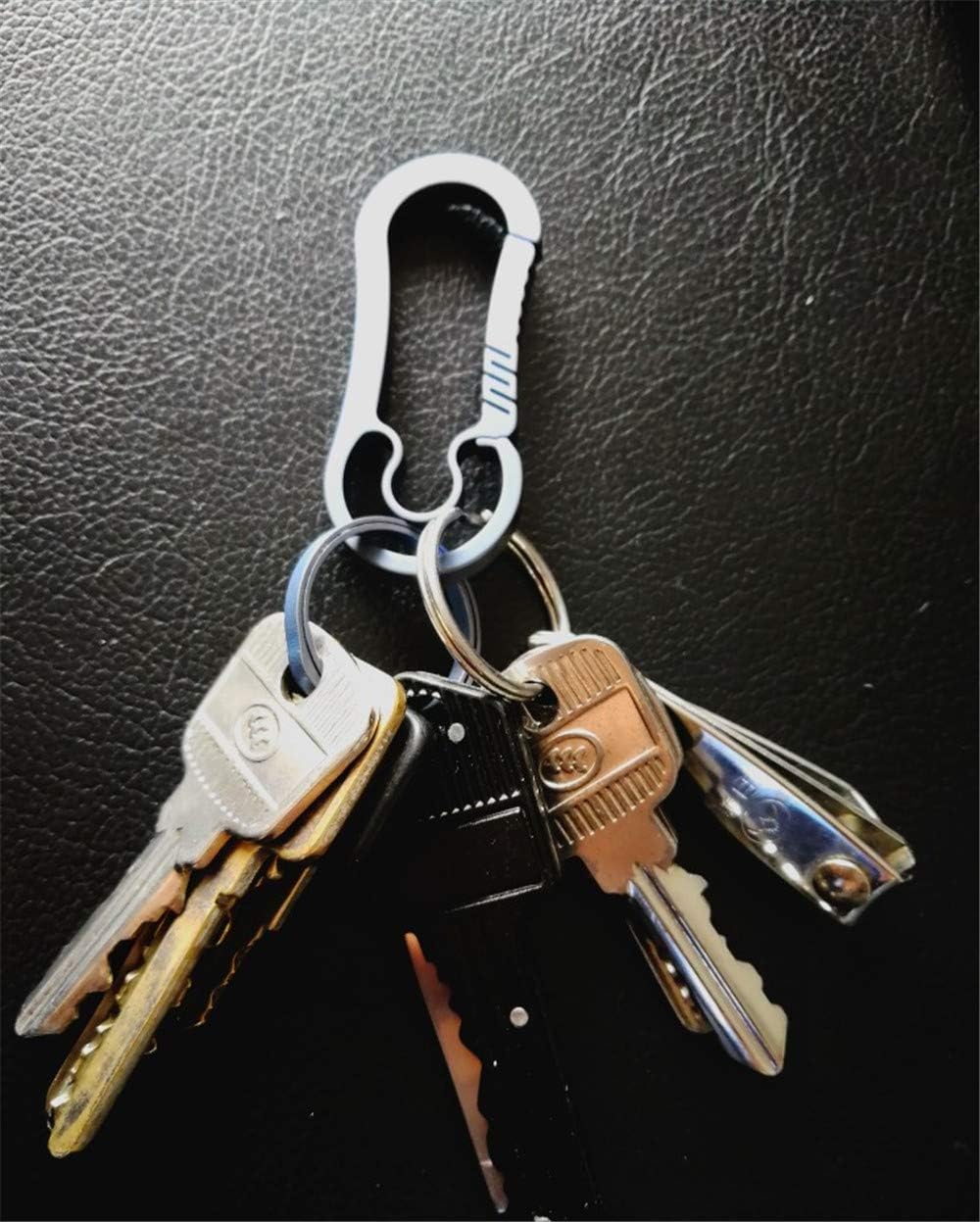 Ultralight Aviation Titanium Anti-Lost Keychain Carabiner Creative CNC Design Keychain 26mm Titanium Key Ring
