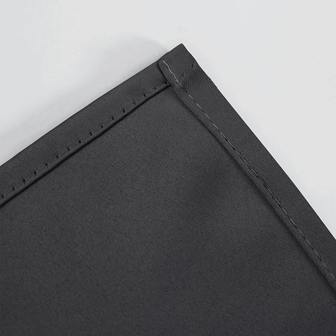 LEMOMO Dark Grey Blackout Curtains 42 x 54 Inch Length Set of 2 Panels Grommet