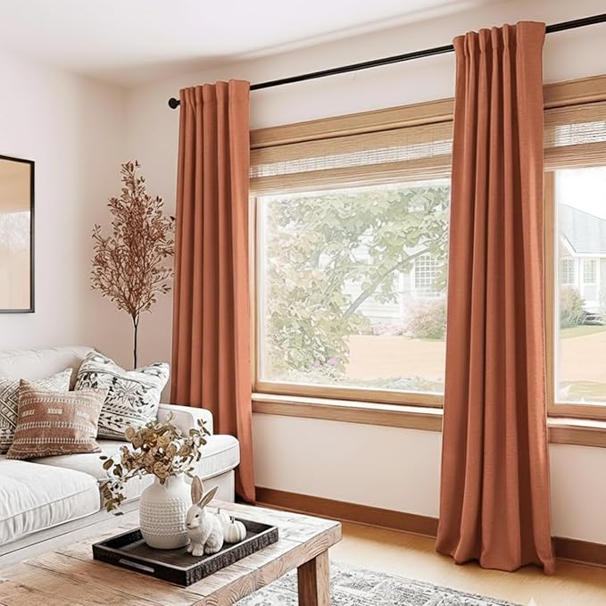 100% Blackout Shield Linen Blackout Curtains