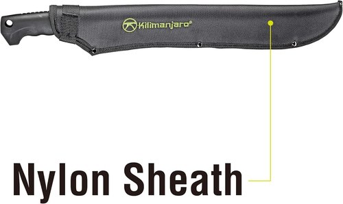 Kilimanjaro 21" Stainless Steel Machete - Serrated Edge for Outdoor Survival & Camping