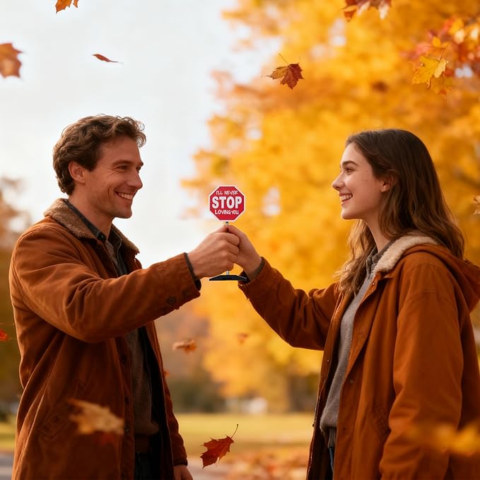 I'll Never STOP Loving You Sign - Anniversary Present Valentine's Decoration Mini Funny Desk Decor I Love You Sign Desk Plaque Valentines Gift Christmas Gift for Women Men Boyfriend Girlfriend