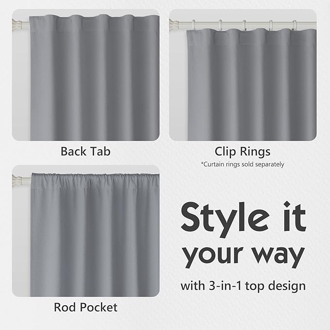 FMFUNCTEX 100% Blackout Curtains