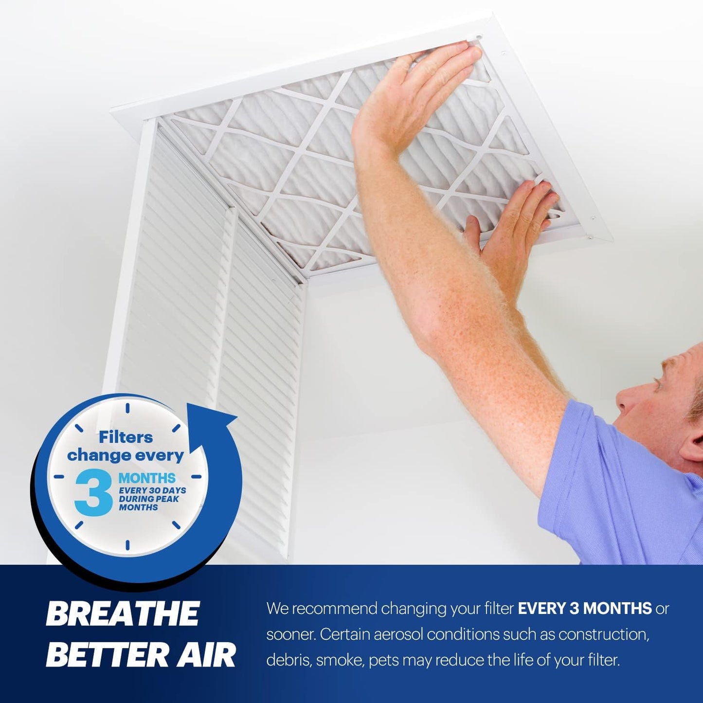 BNX TruFilter 14x24x1 Air Filter MERV 13 (4-Pack) - MADE IN USA - Electrostatic Pleated Air Conditioner HVAC AC Furnace Filters for Allergies, Pollen, Mold, Bacteria, Smoke, Allergen, MPR 1900 FPR 10