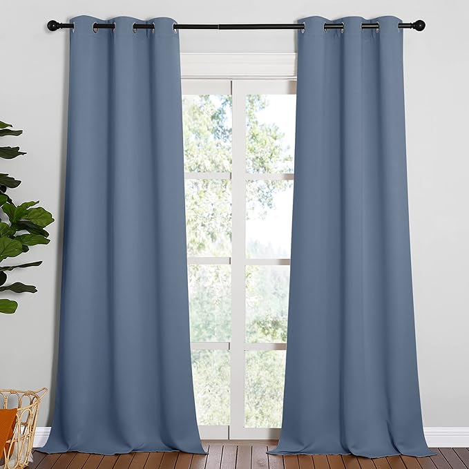 NICETOWN Living Room Blackout Curtains 90 inches Long, Thermal Insulated Noise