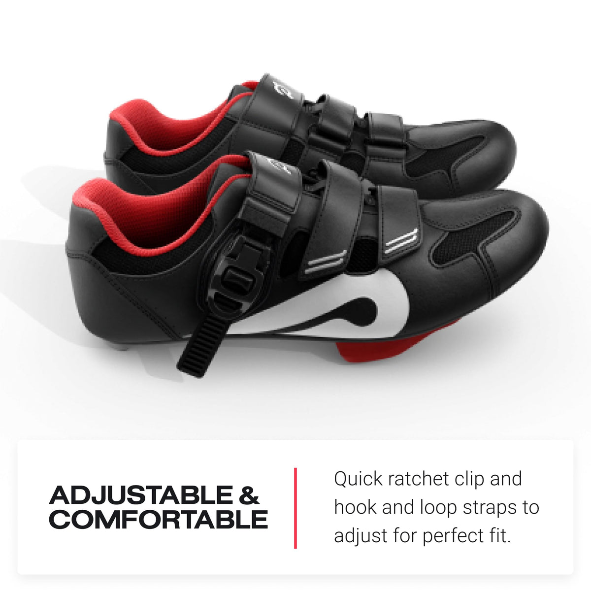 Peloton Unisex Adult Cycling Shoe, Black, Red, 13 Women/11 Men US
